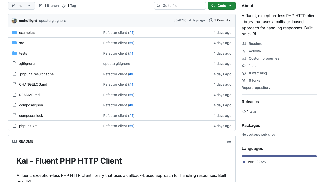 Kai - Fluent PHP HTTP Client